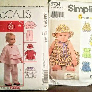McCall's /Simplicity Patterns Baby Sundress/Romper